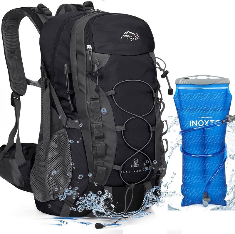 INOXTO lightweight Hiking Backpack 35L/40L Hiking Daypack with Waterproof Rain Cover for Travel Camping Outdoor Men and Women - Image 1